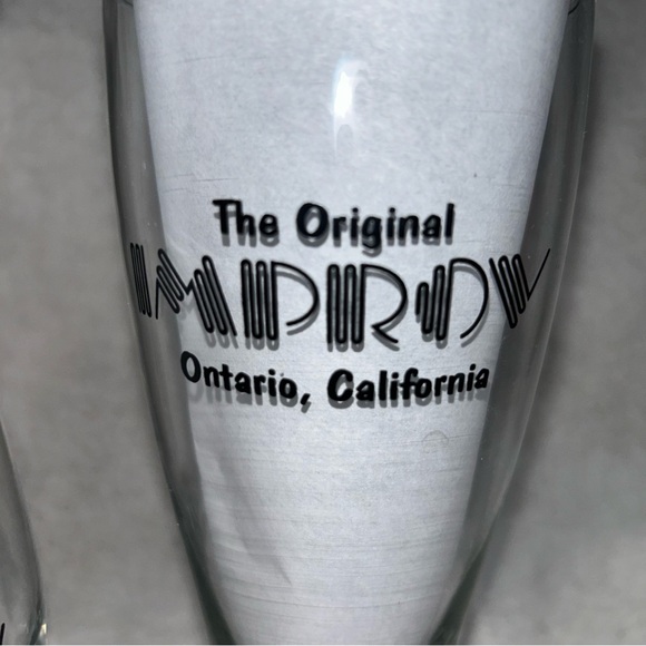 The Original Improv 2 tall glasses Comedy Club Ontario Ca 9" - Picture 3 of 9